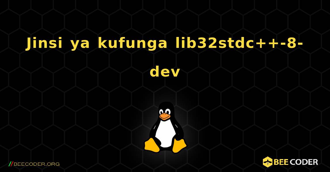 Jinsi ya kufunga lib32stdc++-8-dev . Linux