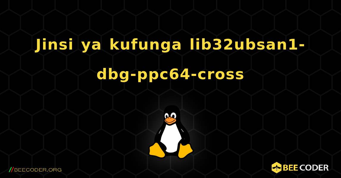 Jinsi ya kufunga lib32ubsan1-dbg-ppc64-cross . Linux
