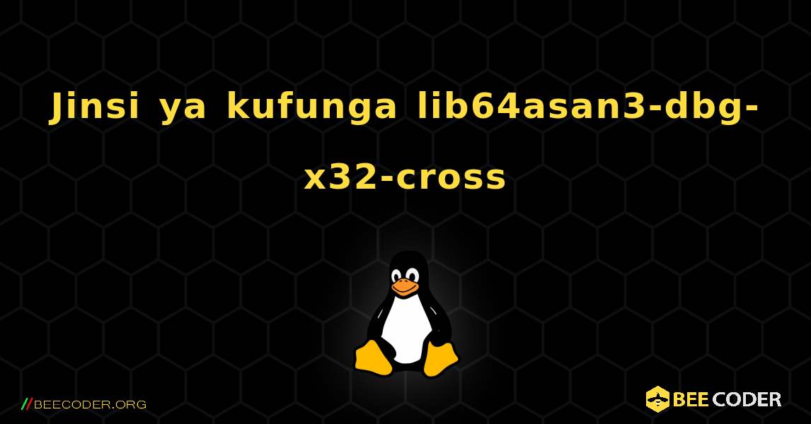 Jinsi ya kufunga lib64asan3-dbg-x32-cross . Linux