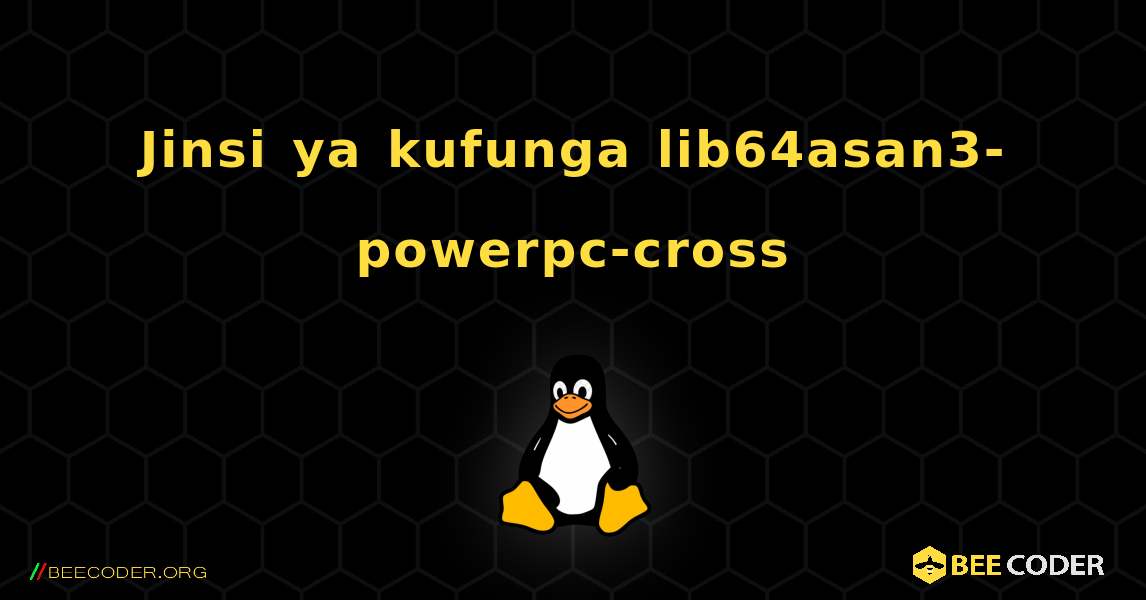 Jinsi ya kufunga lib64asan3-powerpc-cross . Linux