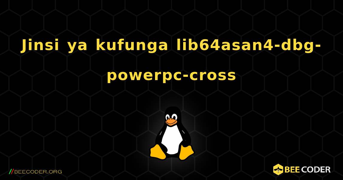 Jinsi ya kufunga lib64asan4-dbg-powerpc-cross . Linux