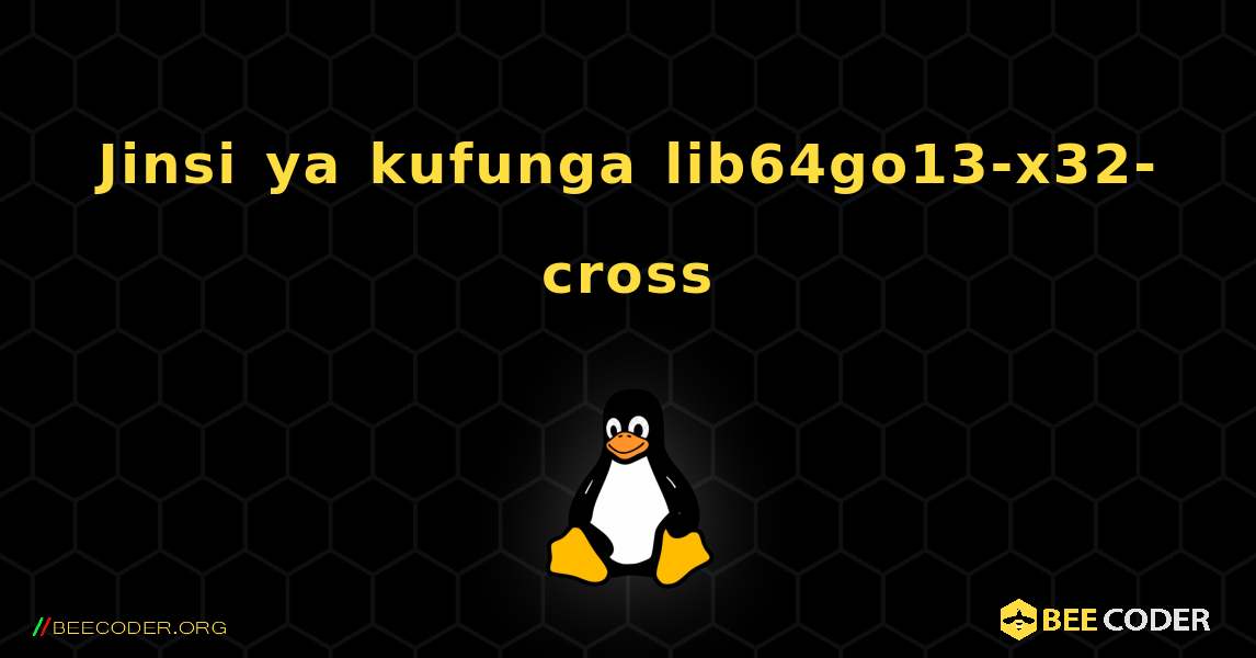 Jinsi ya kufunga lib64go13-x32-cross . Linux