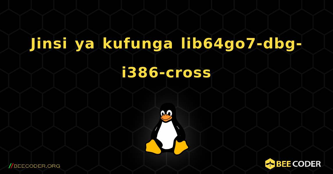 Jinsi ya kufunga lib64go7-dbg-i386-cross . Linux