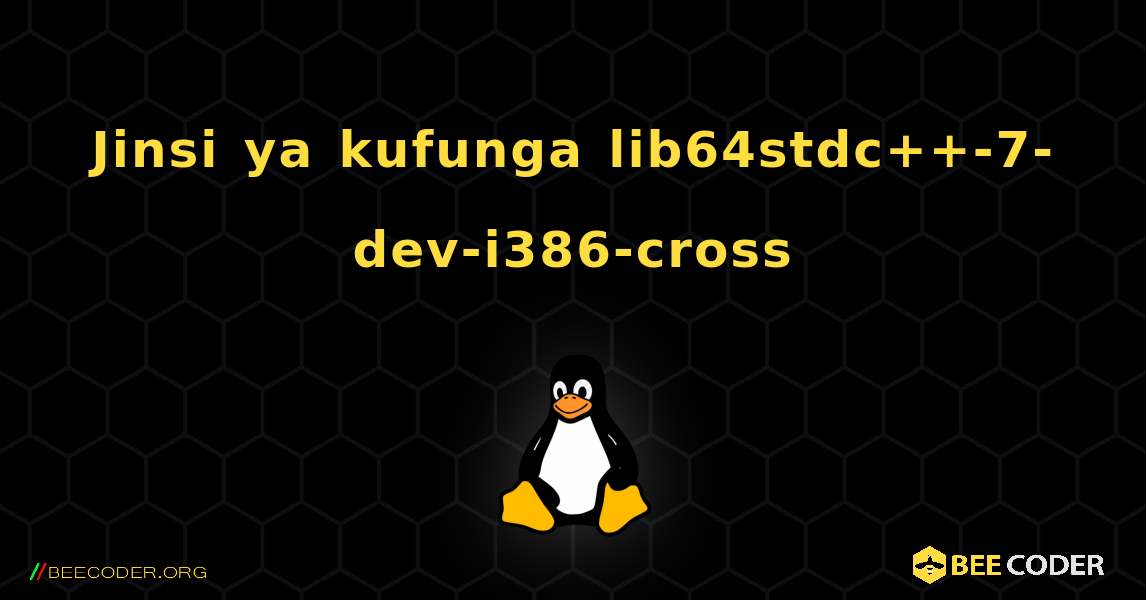 Jinsi ya kufunga lib64stdc++-7-dev-i386-cross . Linux