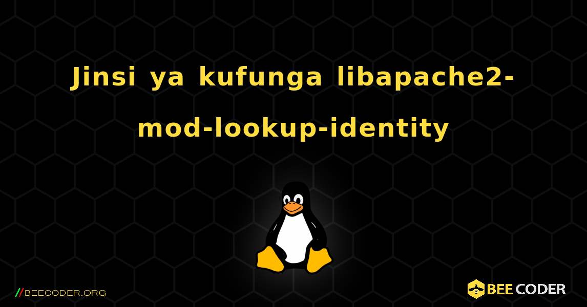 Jinsi ya kufunga libapache2-mod-lookup-identity . Linux