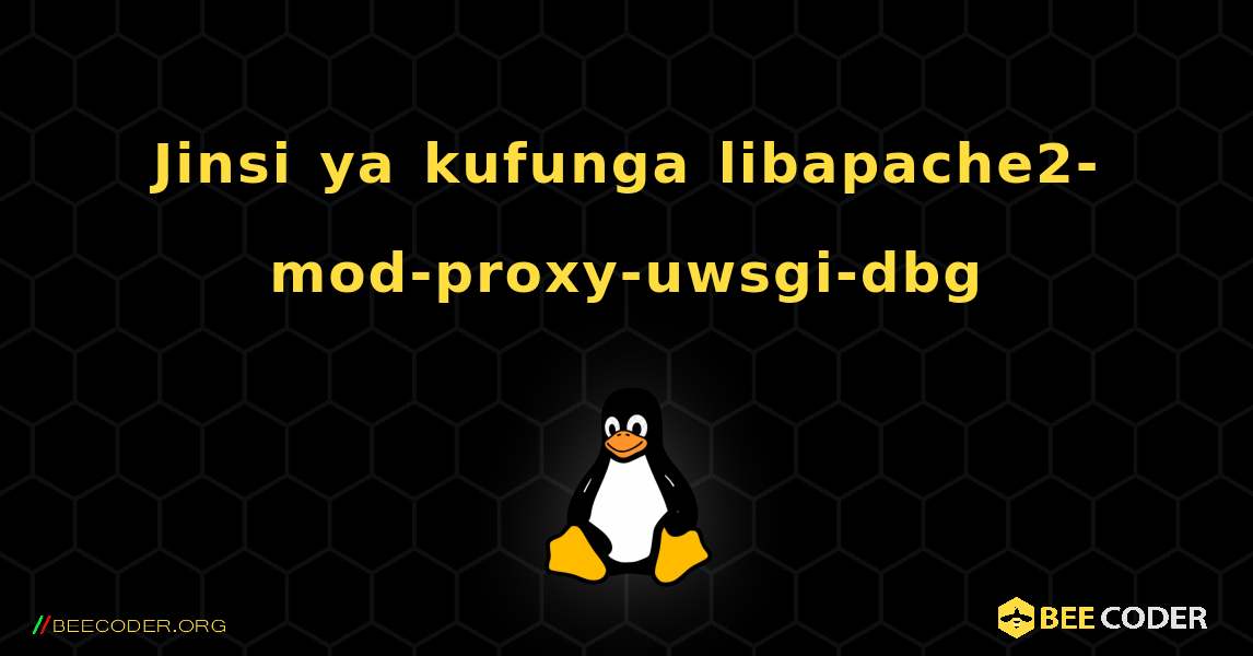 Jinsi ya kufunga libapache2-mod-proxy-uwsgi-dbg . Linux
