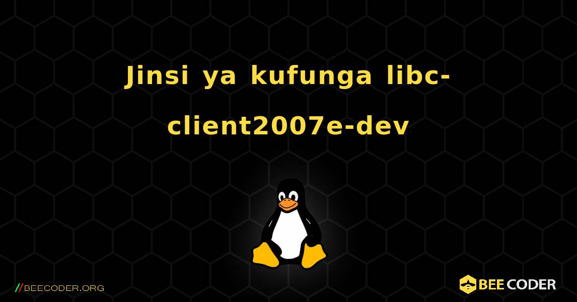 Jinsi ya kufunga libc-client2007e-dev . Linux