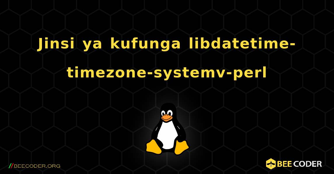 Jinsi ya kufunga libdatetime-timezone-systemv-perl . Linux