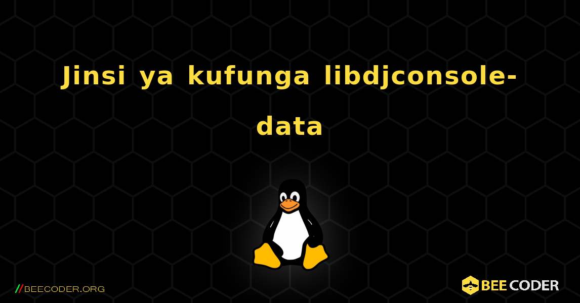 Jinsi ya kufunga libdjconsole-data . Linux