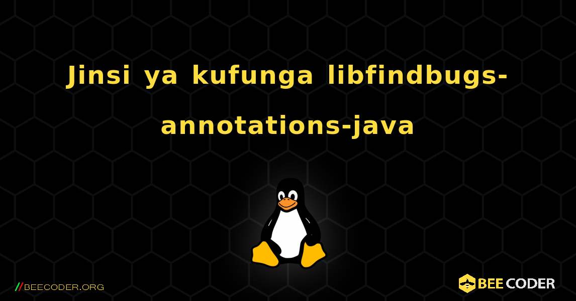 Jinsi ya kufunga libfindbugs-annotations-java . Linux