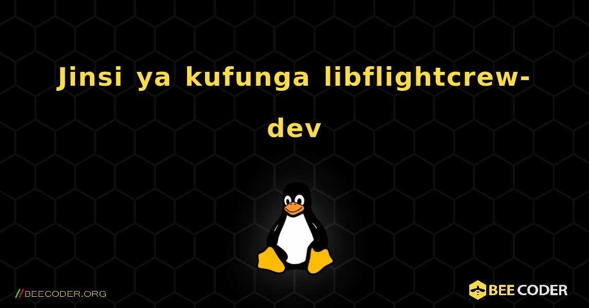 Jinsi ya kufunga libflightcrew-dev . Linux