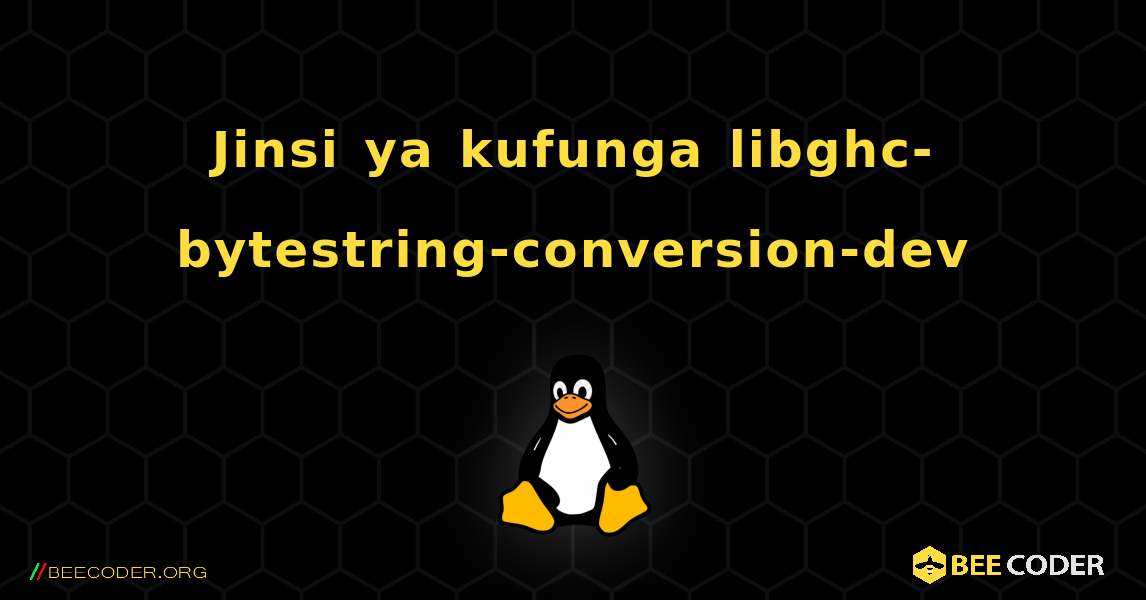 Jinsi ya kufunga libghc-bytestring-conversion-dev . Linux