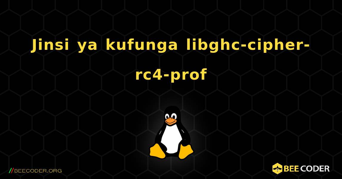 Jinsi ya kufunga libghc-cipher-rc4-prof . Linux