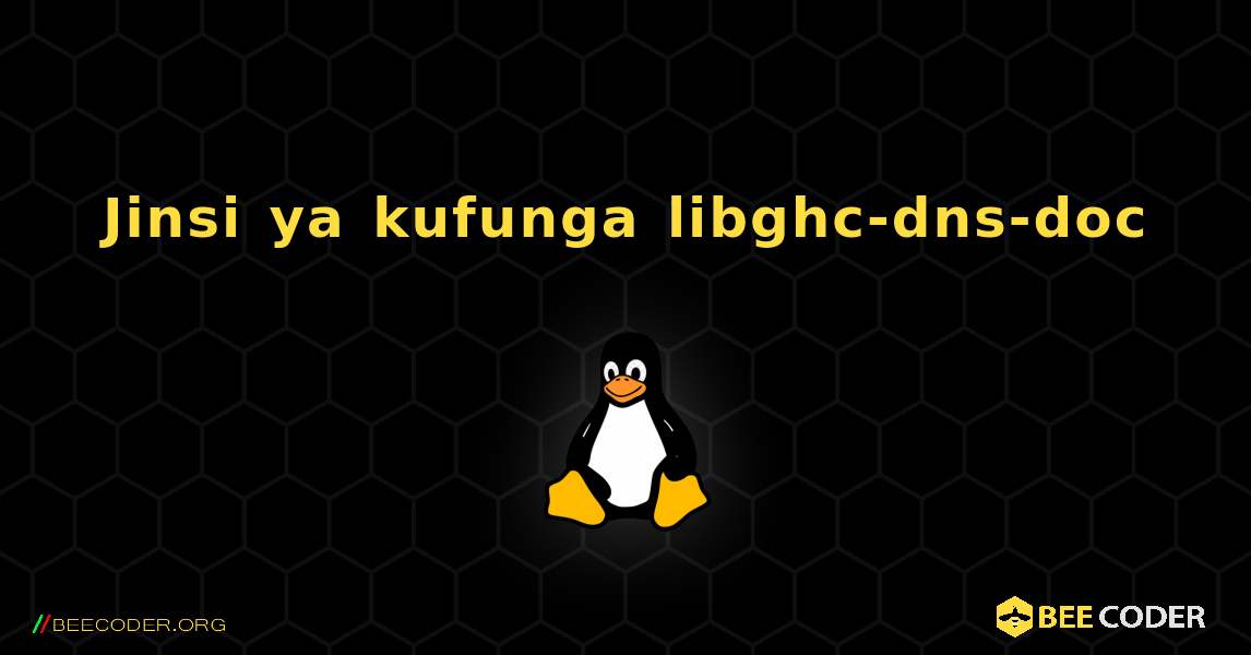 Jinsi ya kufunga libghc-dns-doc . Linux