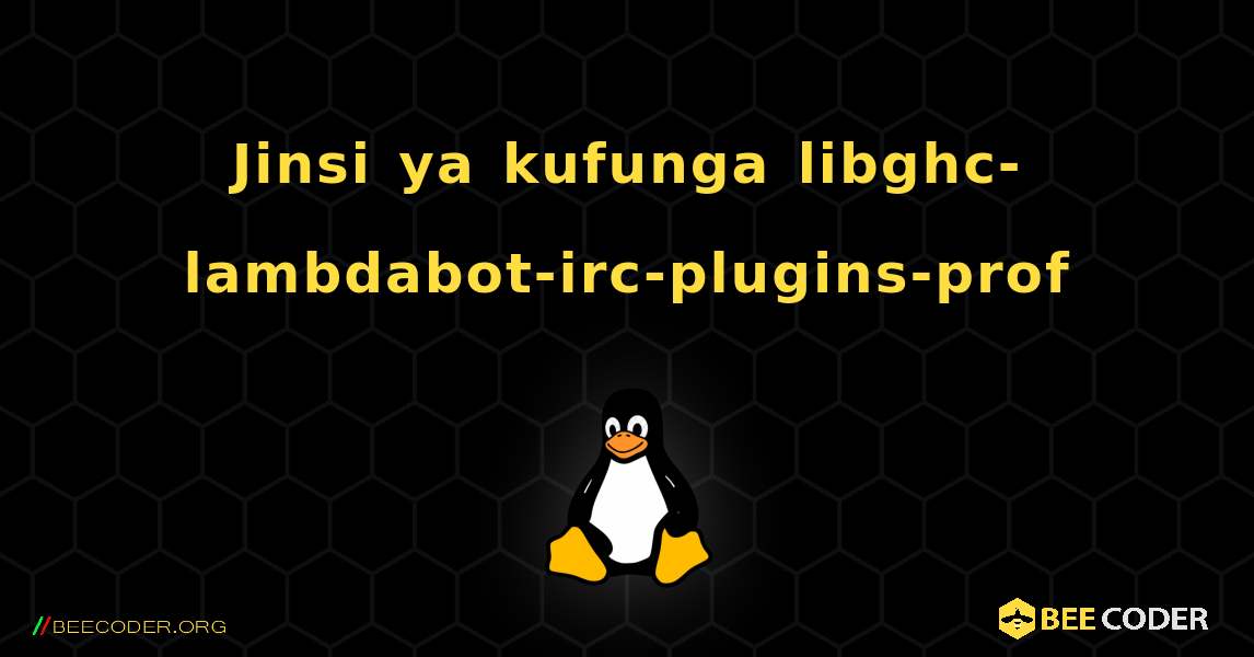 Jinsi ya kufunga libghc-lambdabot-irc-plugins-prof . Linux