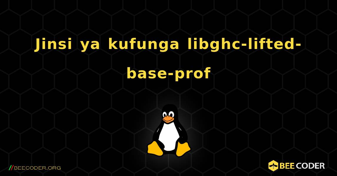 Jinsi ya kufunga libghc-lifted-base-prof . Linux