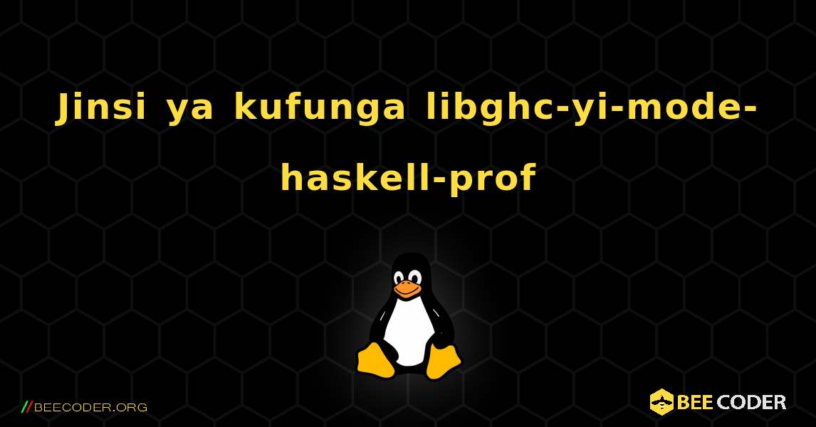 Jinsi ya kufunga libghc-yi-mode-haskell-prof . Linux