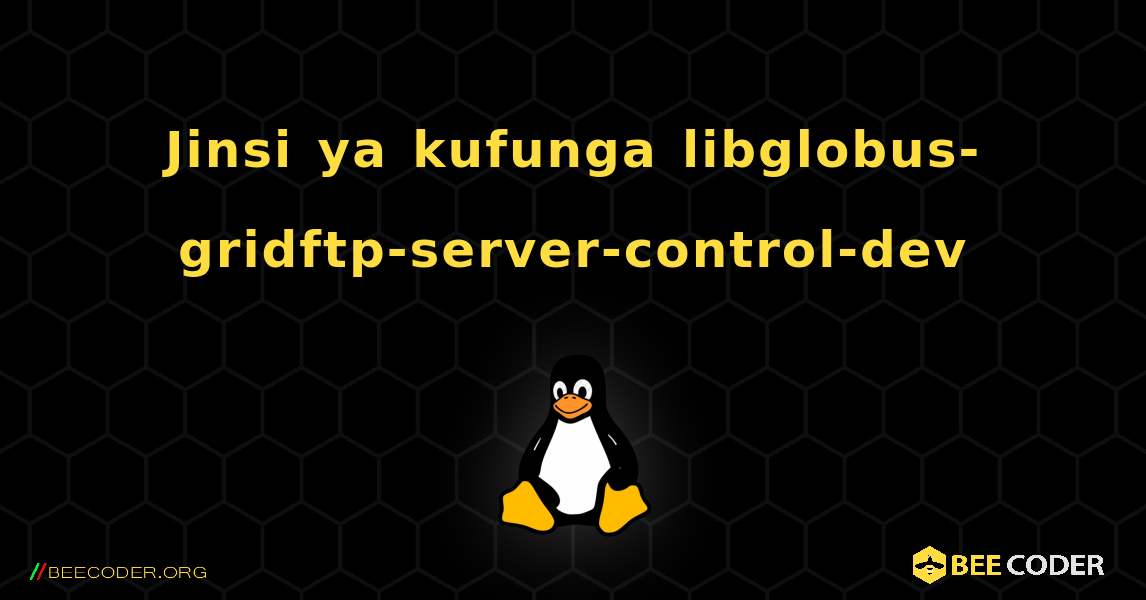 Jinsi ya kufunga libglobus-gridftp-server-control-dev . Linux