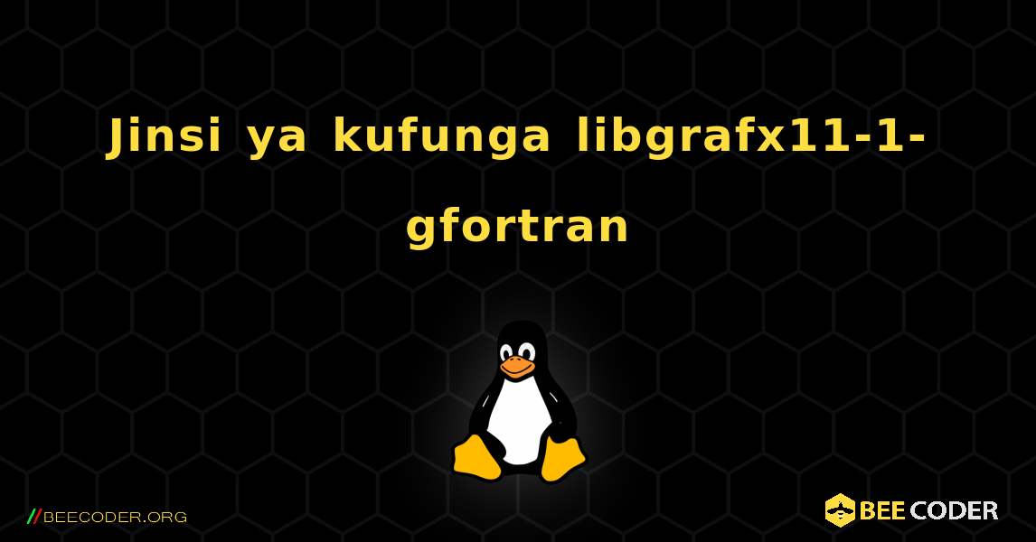 Jinsi ya kufunga libgrafx11-1-gfortran . Linux