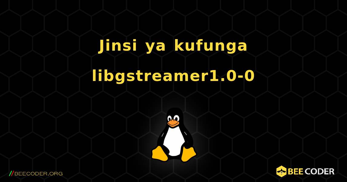 Jinsi ya kufunga libgstreamer1.0-0 . Linux