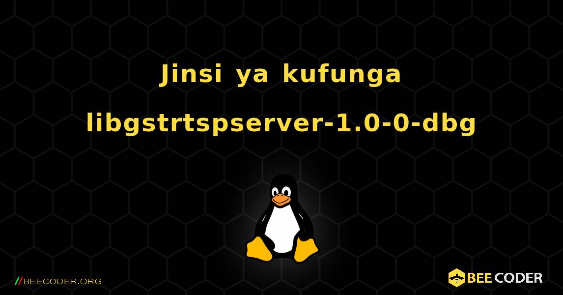 Jinsi ya kufunga libgstrtspserver-1.0-0-dbg . Linux