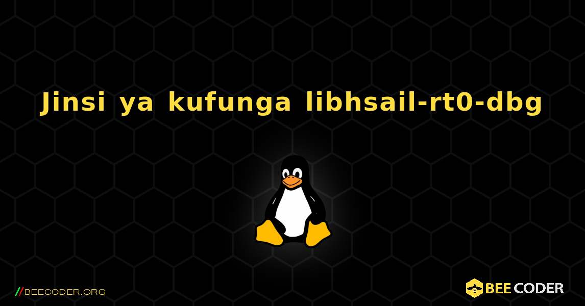 Jinsi ya kufunga libhsail-rt0-dbg . Linux