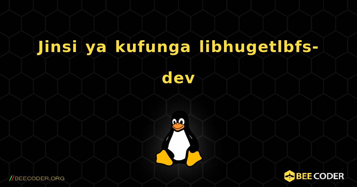 Jinsi ya kufunga libhugetlbfs-dev . Linux