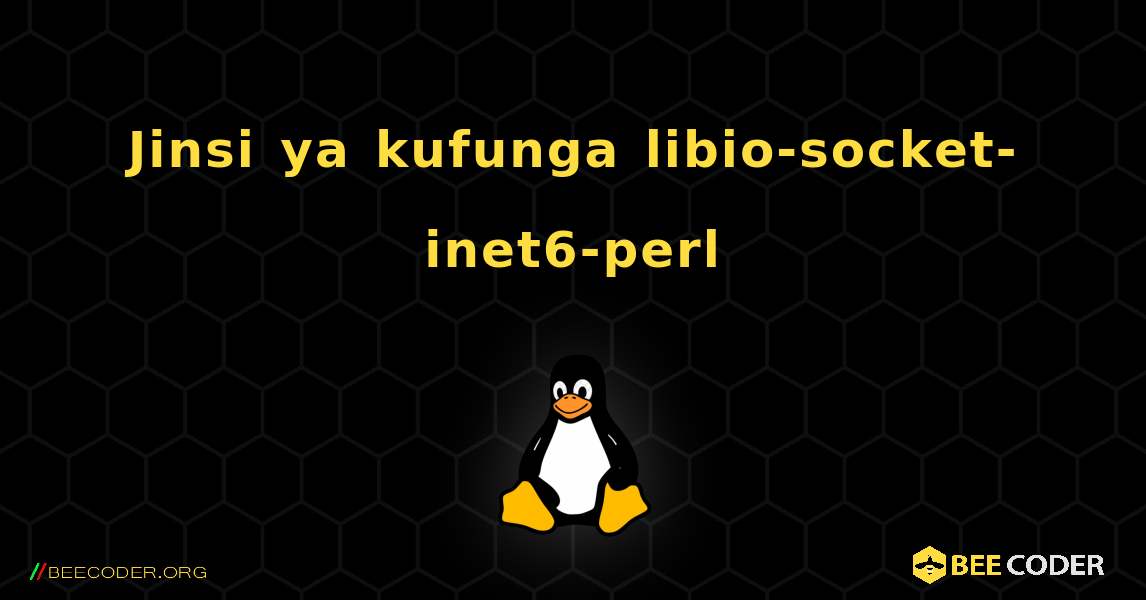 Jinsi ya kufunga libio-socket-inet6-perl . Linux