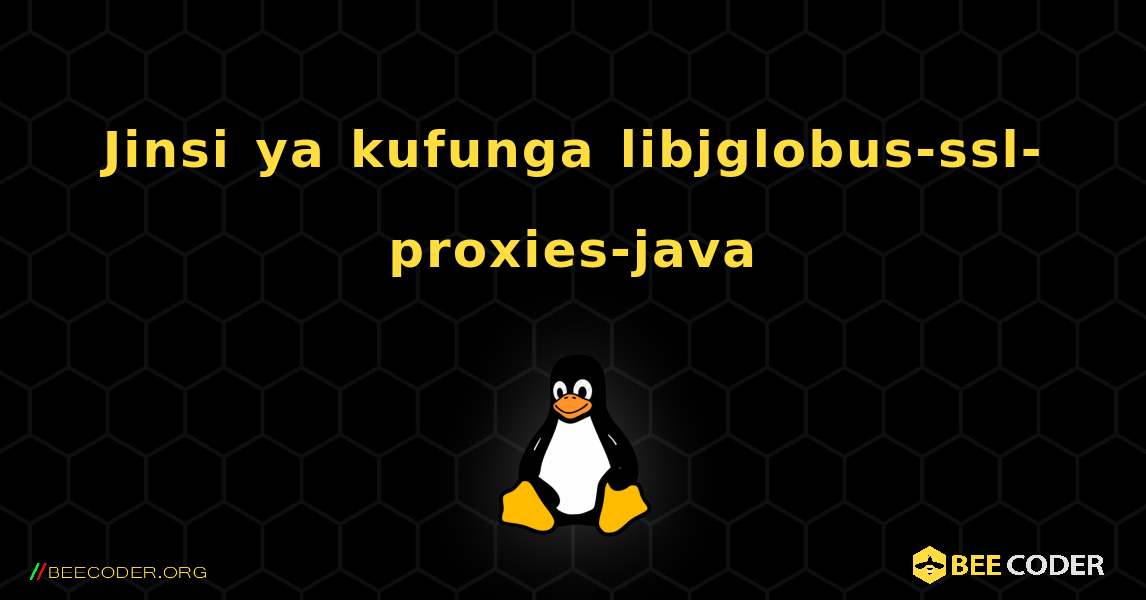 Jinsi ya kufunga libjglobus-ssl-proxies-java . Linux