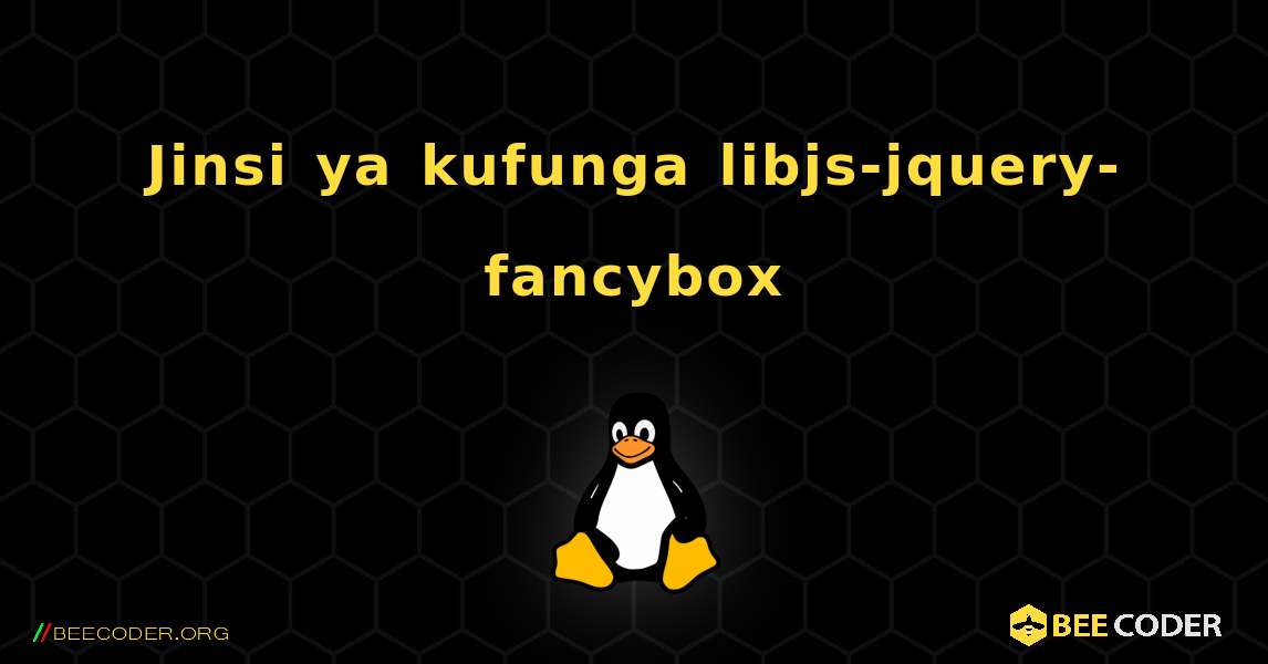 Jinsi ya kufunga libjs-jquery-fancybox . Linux