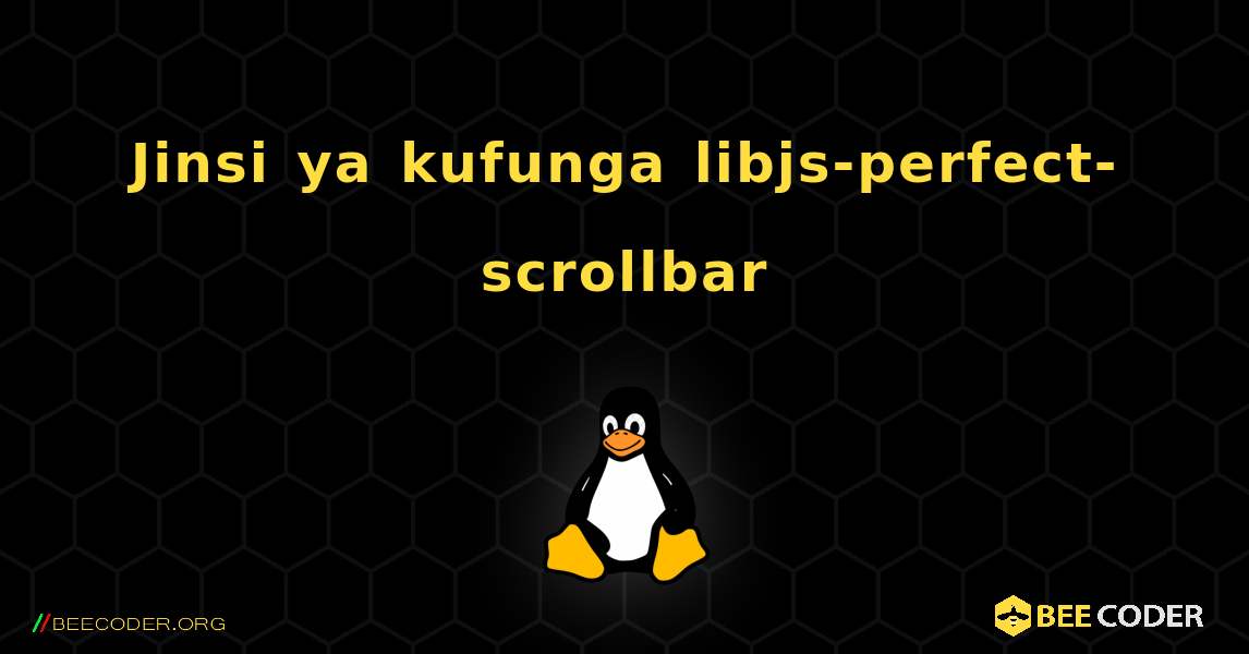 Jinsi ya kufunga libjs-perfect-scrollbar . Linux