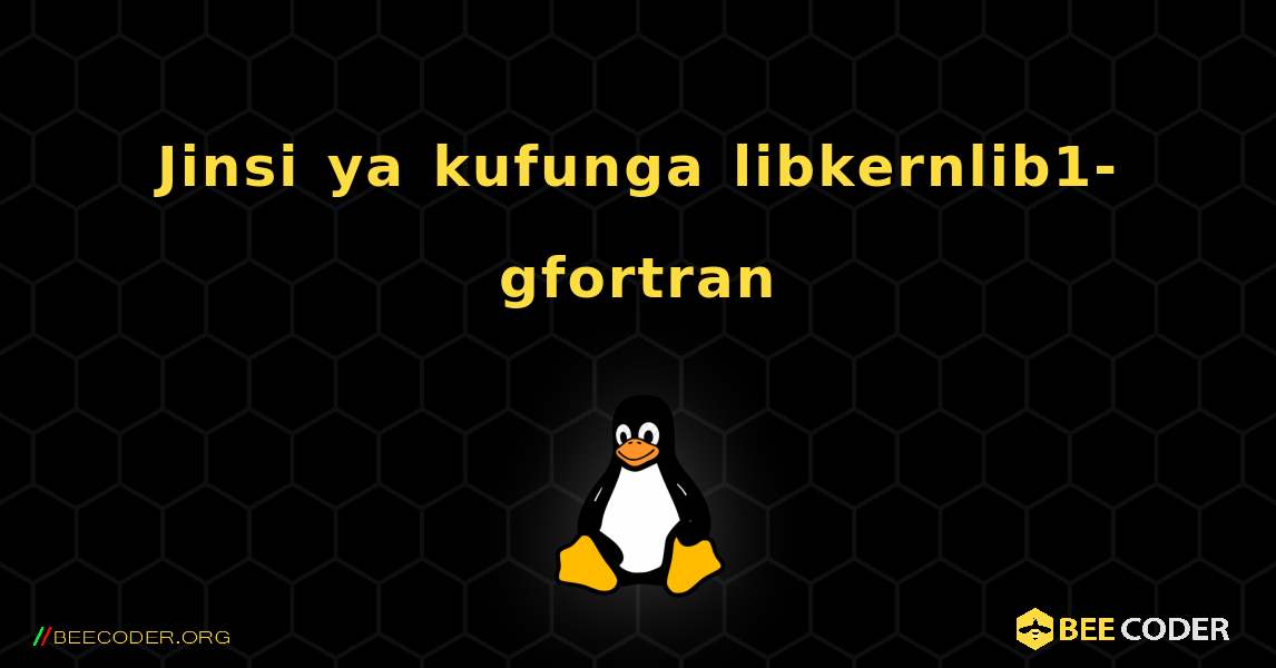 Jinsi ya kufunga libkernlib1-gfortran . Linux
