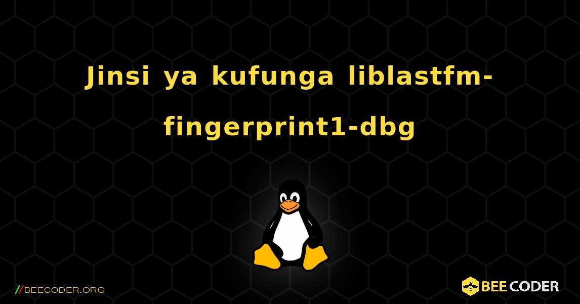 Jinsi ya kufunga liblastfm-fingerprint1-dbg . Linux