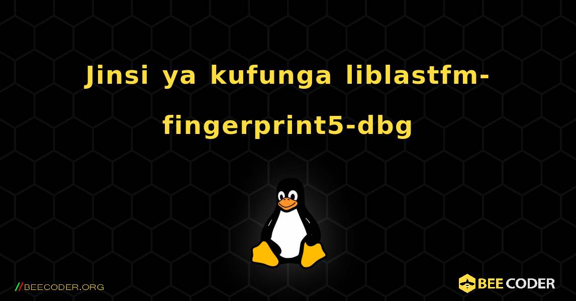 Jinsi ya kufunga liblastfm-fingerprint5-dbg . Linux