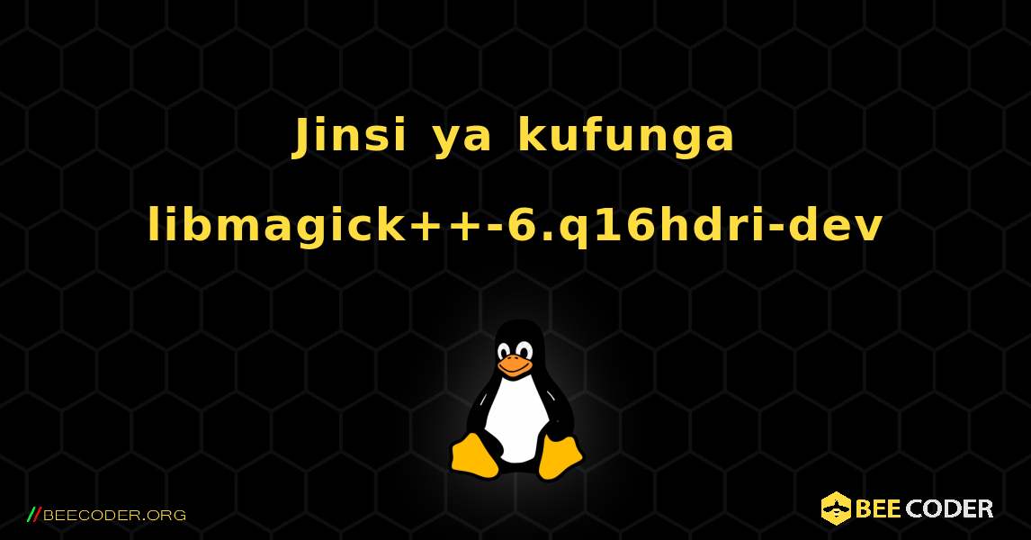 Jinsi ya kufunga libmagick++-6.q16hdri-dev . Linux