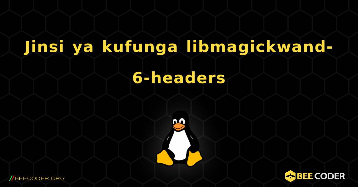 Jinsi ya kufunga libmagickwand-6-headers . Linux