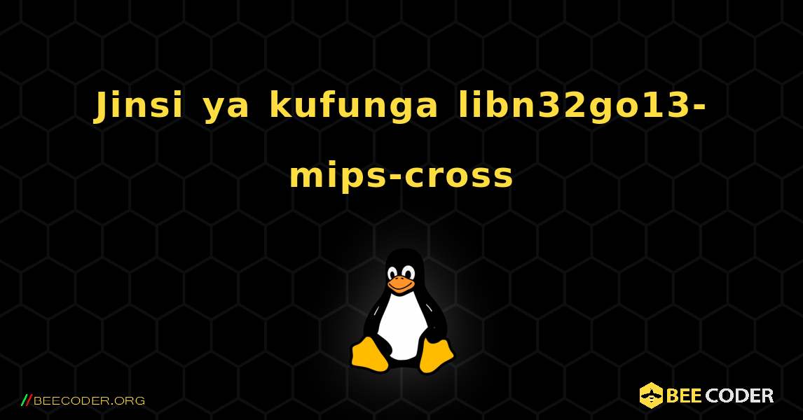 Jinsi ya kufunga libn32go13-mips-cross . Linux