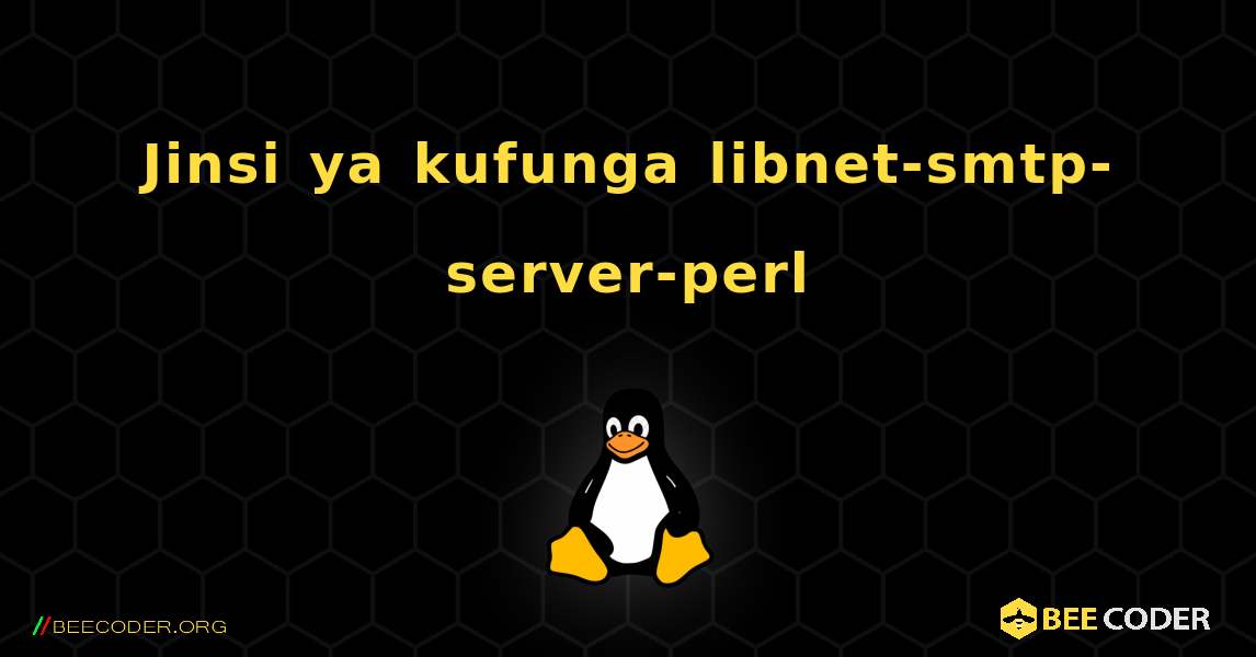 Jinsi ya kufunga libnet-smtp-server-perl . Linux