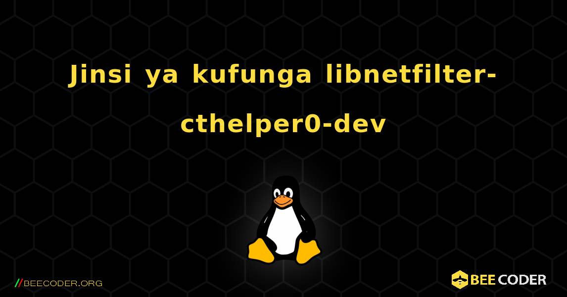 Jinsi ya kufunga libnetfilter-cthelper0-dev . Linux