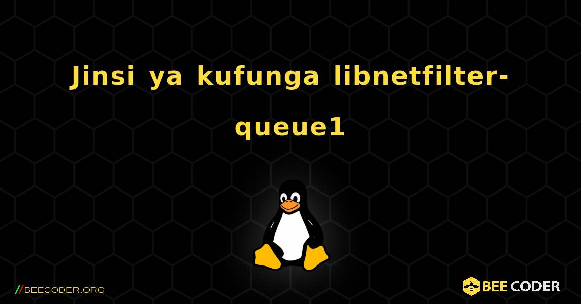 Jinsi ya kufunga libnetfilter-queue1 . Linux
