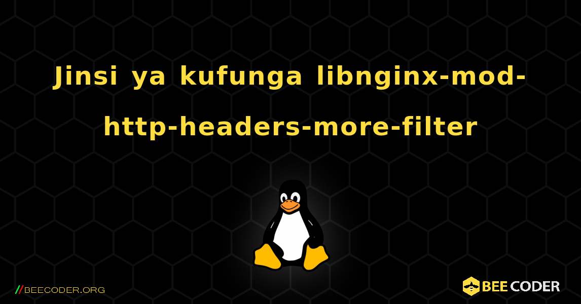 Jinsi ya kufunga libnginx-mod-http-headers-more-filter . Linux