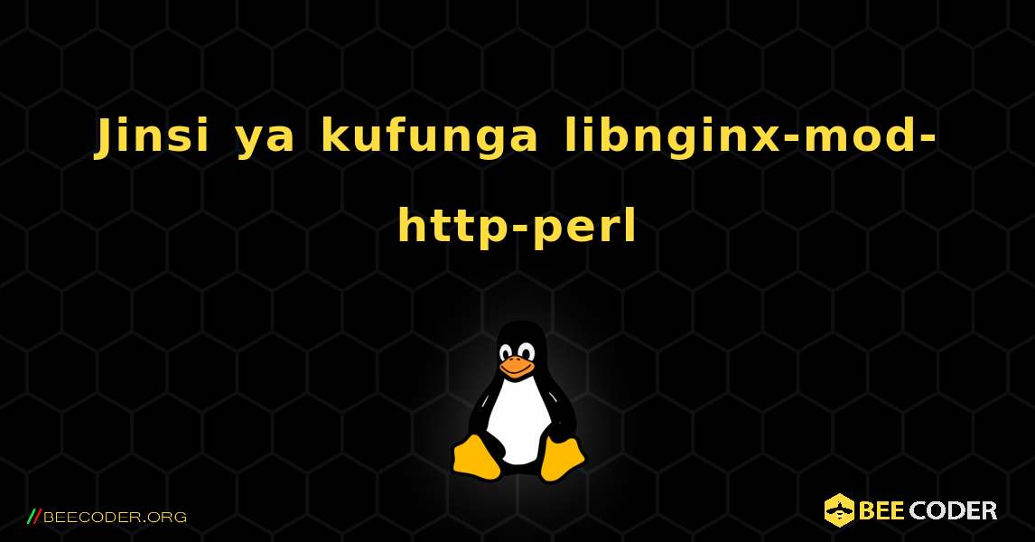 Jinsi ya kufunga libnginx-mod-http-perl . Linux