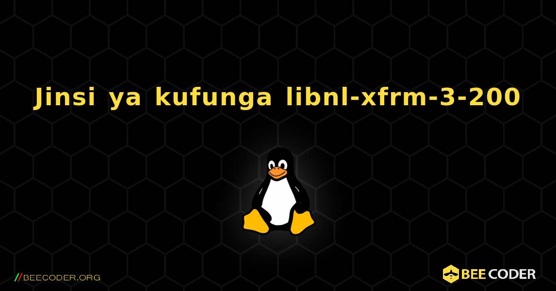 Jinsi ya kufunga libnl-xfrm-3-200 . Linux