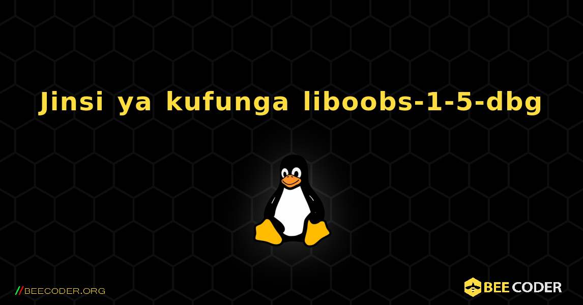 Jinsi ya kufunga liboobs-1-5-dbg . Linux