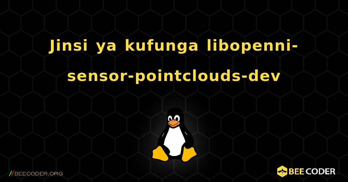 Jinsi ya kufunga libopenni-sensor-pointclouds-dev . Linux