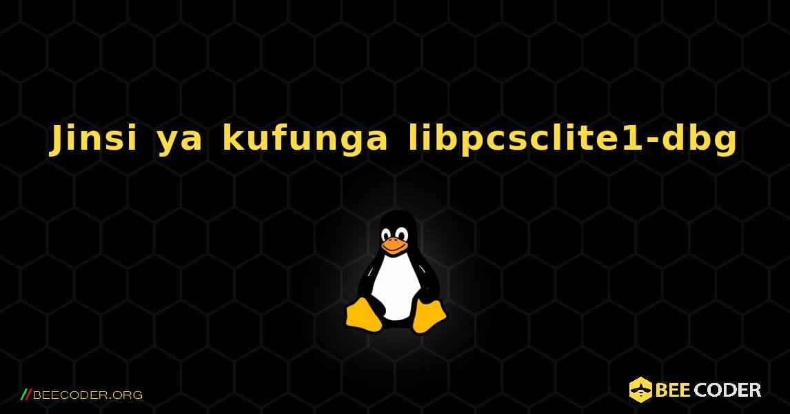 Jinsi ya kufunga libpcsclite1-dbg . Linux