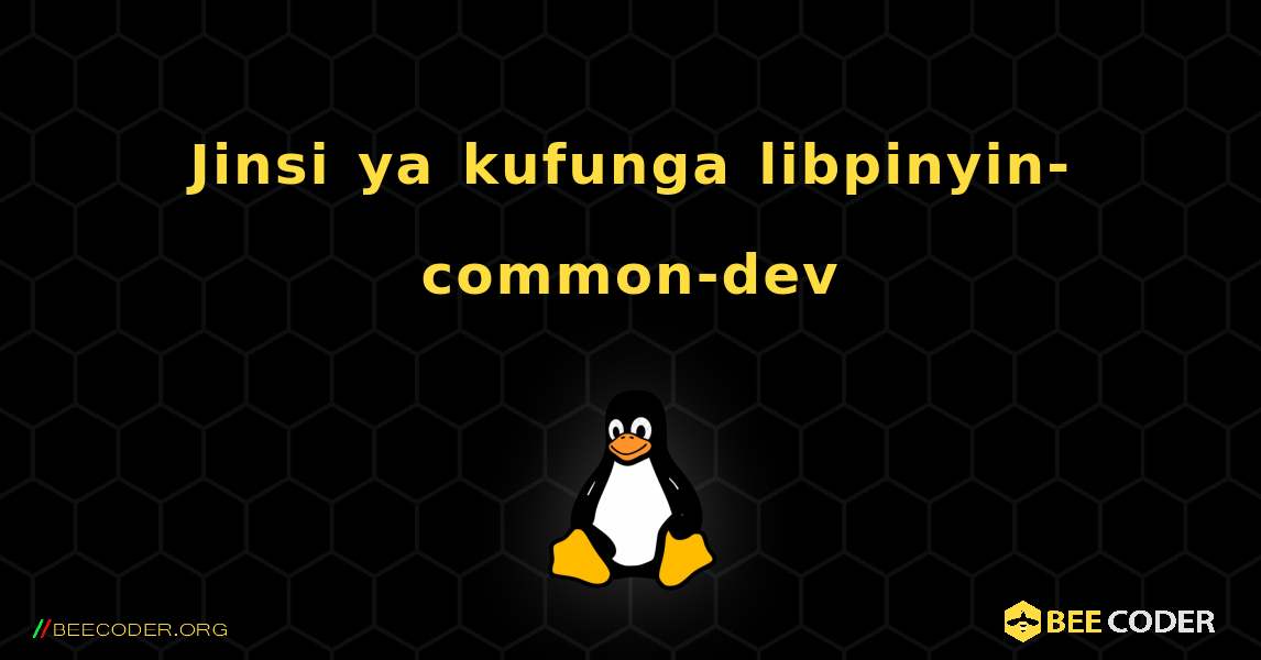 Jinsi ya kufunga libpinyin-common-dev . Linux