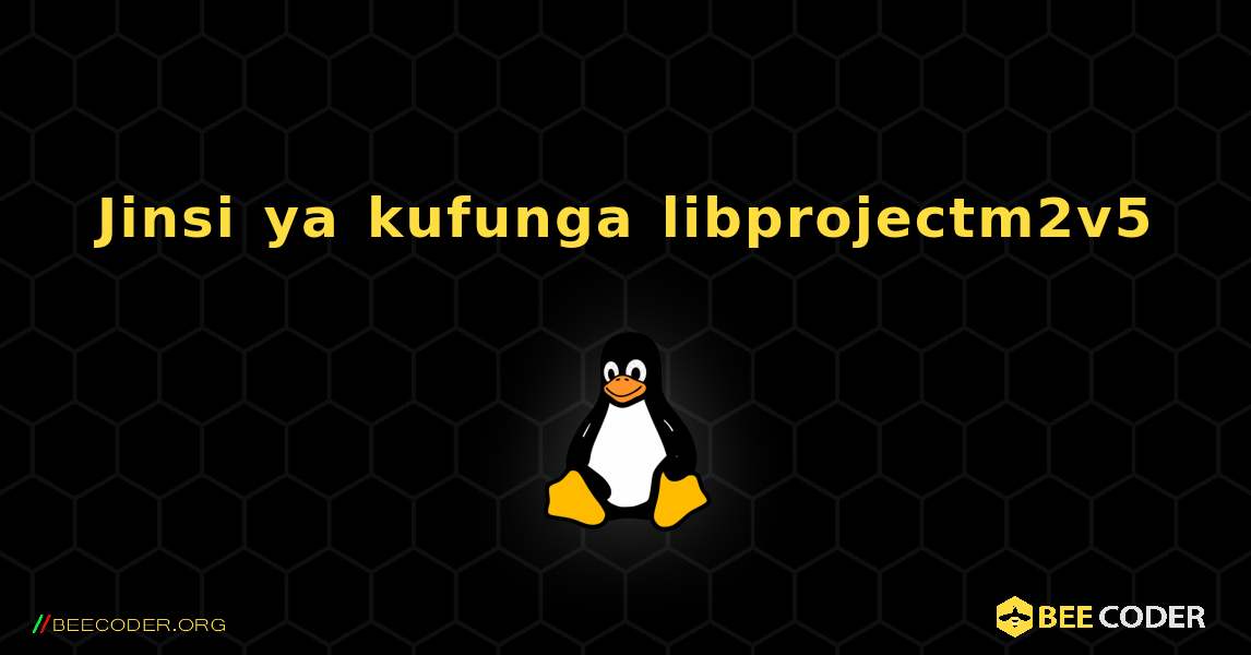 Jinsi ya kufunga libprojectm2v5 . Linux