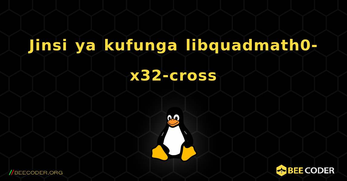 Jinsi ya kufunga libquadmath0-x32-cross . Linux