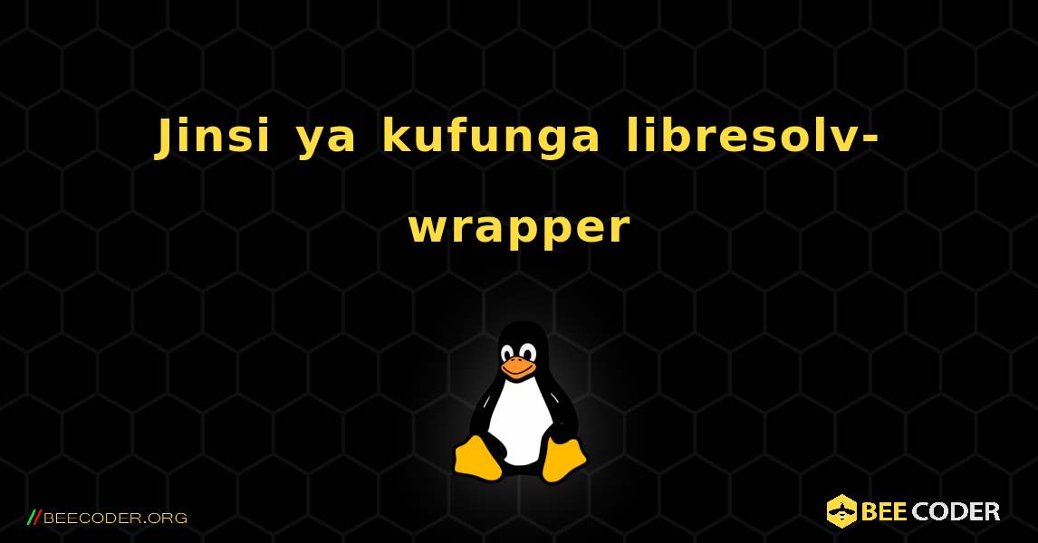 Jinsi ya kufunga libresolv-wrapper . Linux